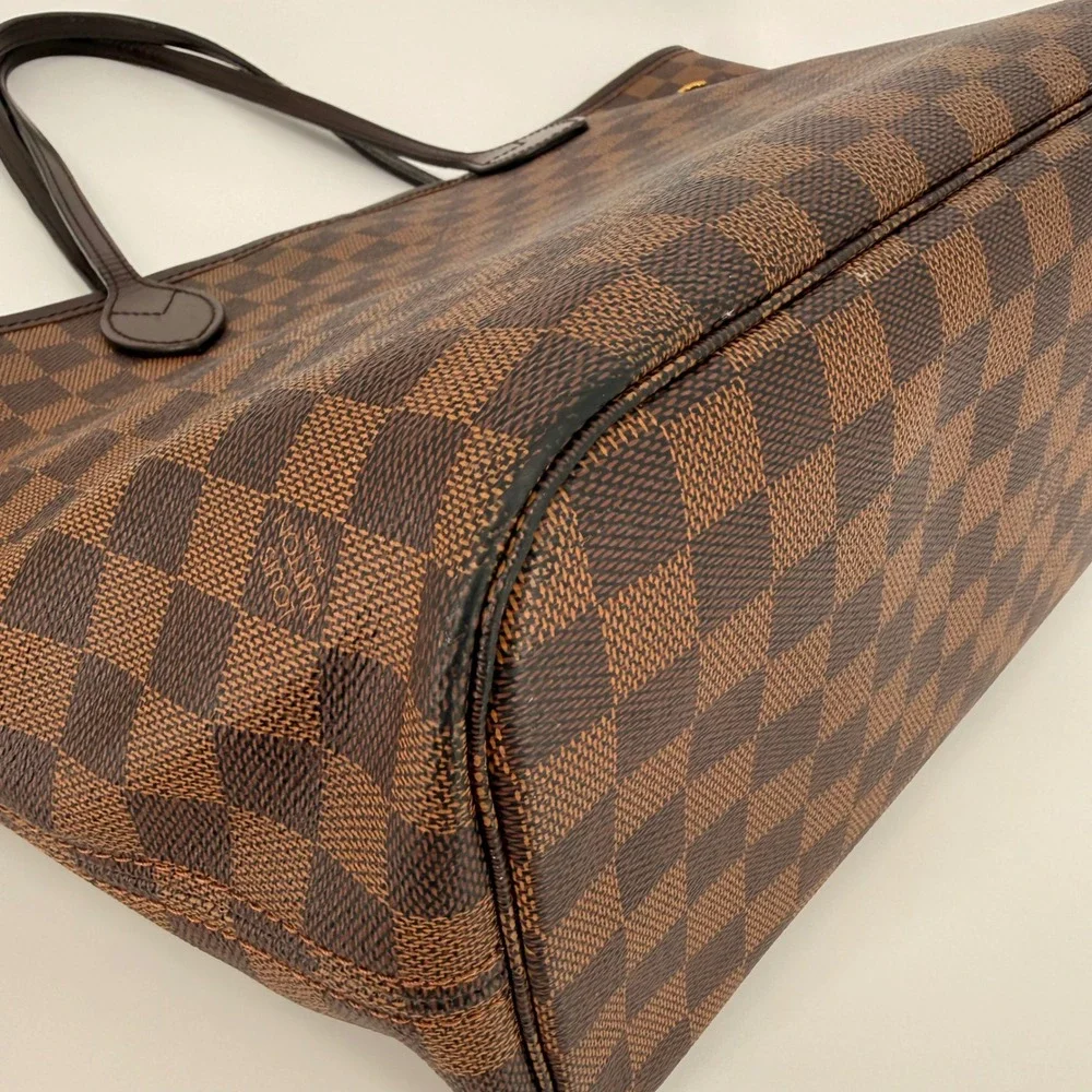 Louis Vuitton Neverfull MM Brown Damier Ebene Tote Luxury Classic Work Travel